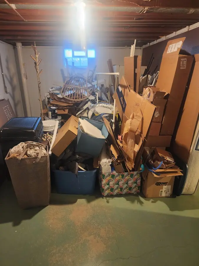 Roll-off dumpster container at job site for 6 Yard Dumpster Rental in Cooper